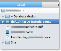 Default Lasso includes folder