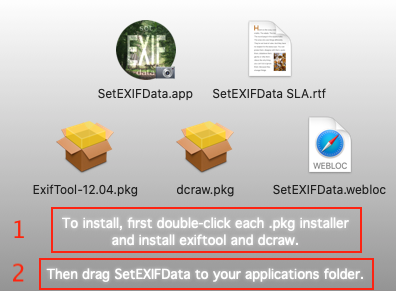 Set exif data serial
