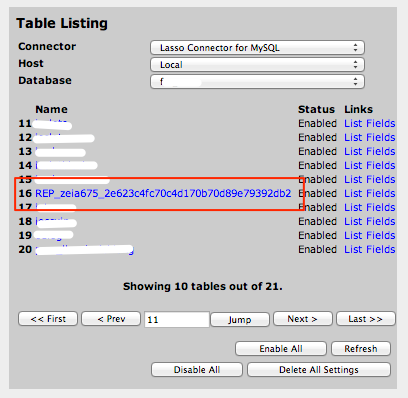 lasso-8-table-listing