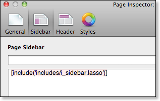 Page Inspector - Sidebar